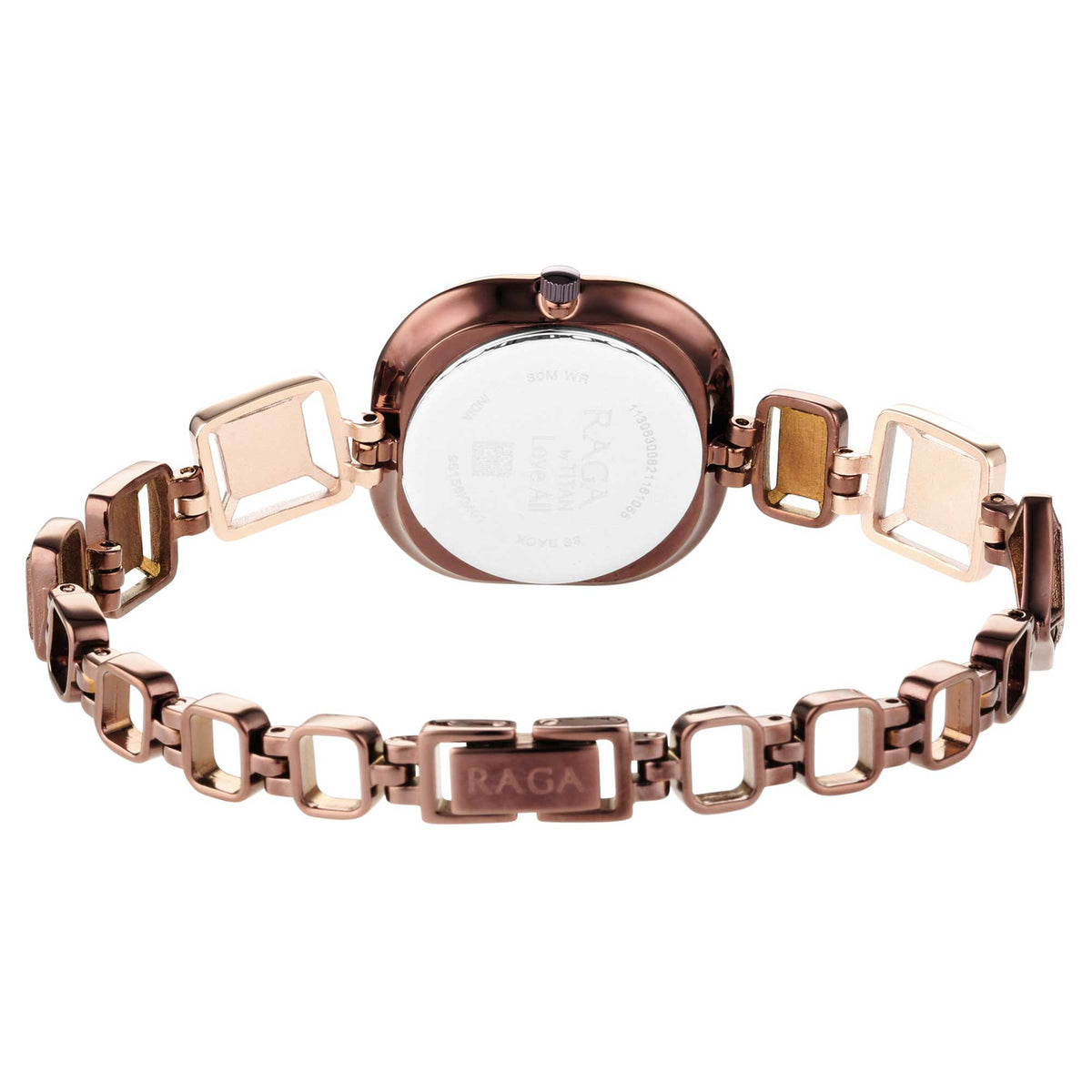 Titan Raga Love All Brown Dial Analog Metal Strap watch for WoMen 95156KM01