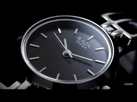 Titan Raga Viva Black Dial Analog Metal Strap Watch for Women 2622SM01