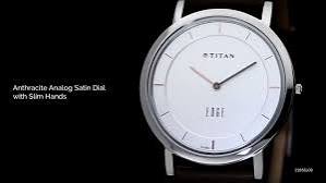Titan Edge SilverDial Analog Stainless Steel Leather Strap Watch for Men 1595SL03