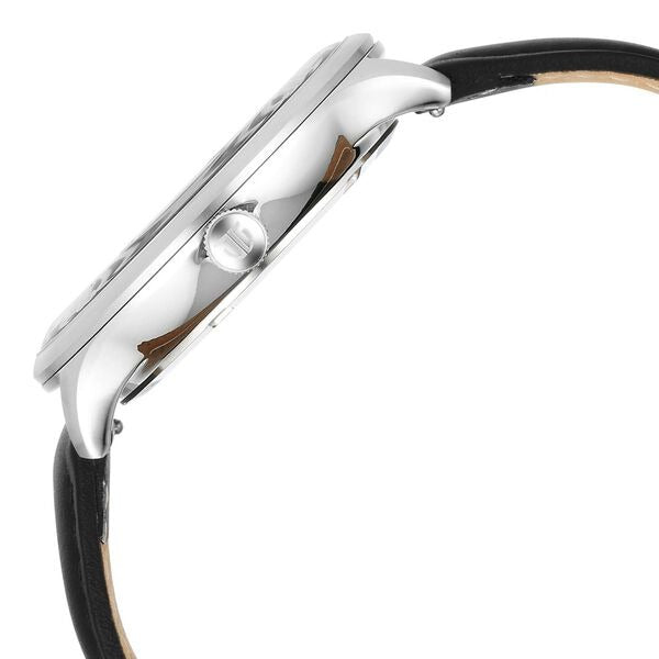 Titan Timeless Treasures Quartz Analog with Date White Dial With Black Color Leather Strap Watch For Men