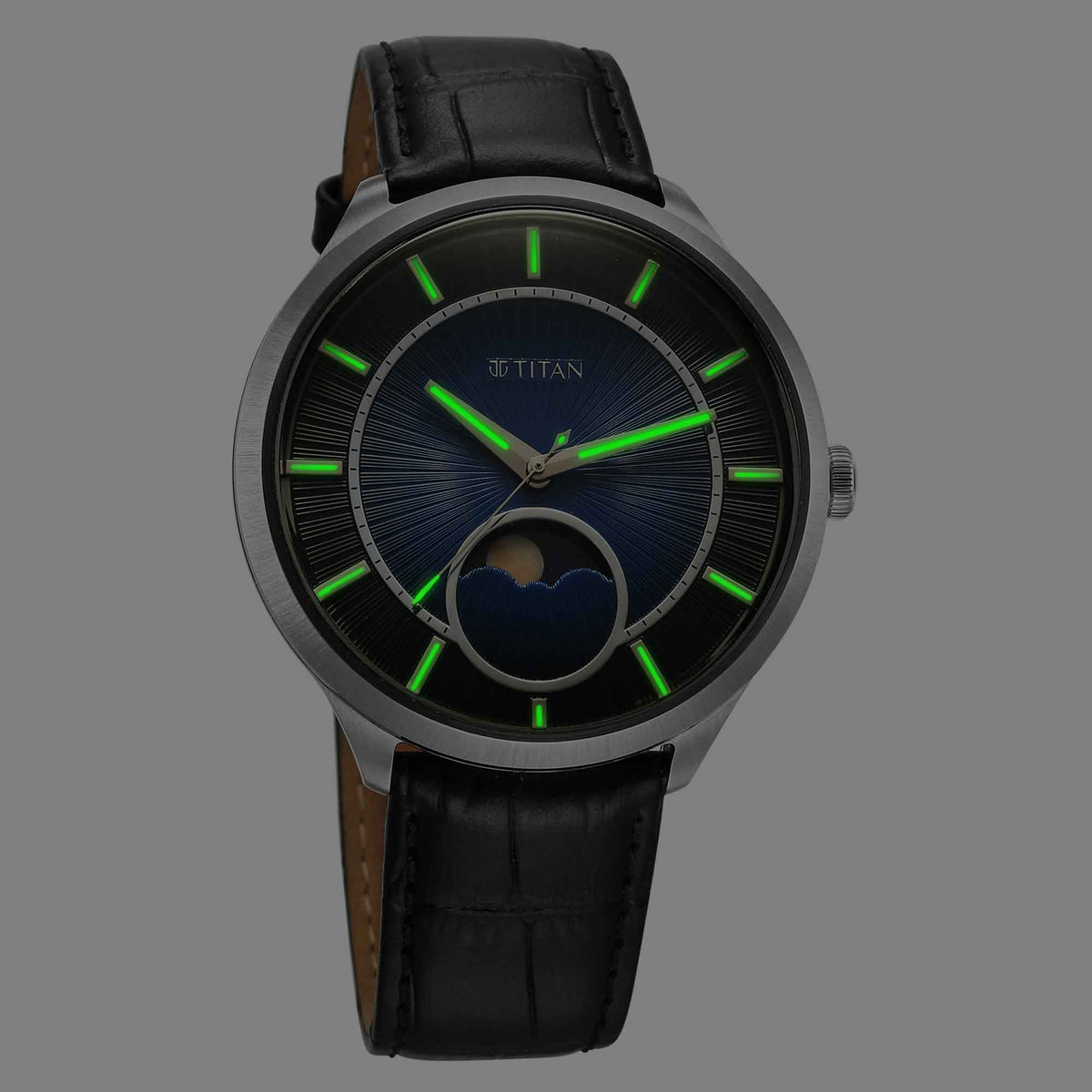 Titan Caelum Sun Moon Sub-Dial in Cobalt Blue - Stellar Edition