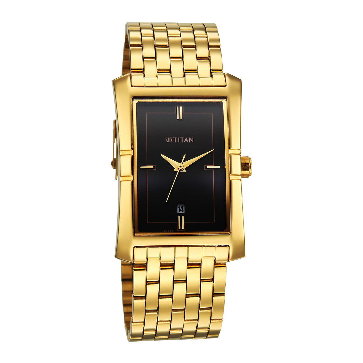 Titan Black Special Dial Stainless Steel Strap Analog Watch for Gents