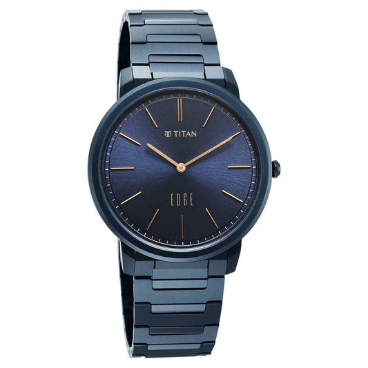 Edge Meister Quartz Analog Blue Dial Blue Stainless Steel Strap Watch For Men