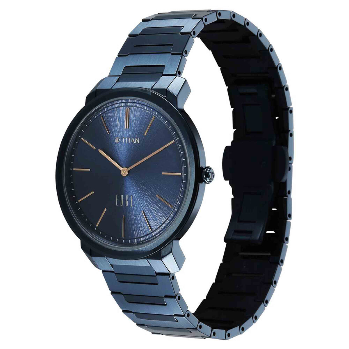 Edge Meister Quartz Analog Blue Dial Blue Stainless Steel Strap Watch For Men