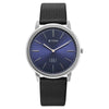 Titan Edge Blue Dial Black Leather Strap Analog Watch For Men