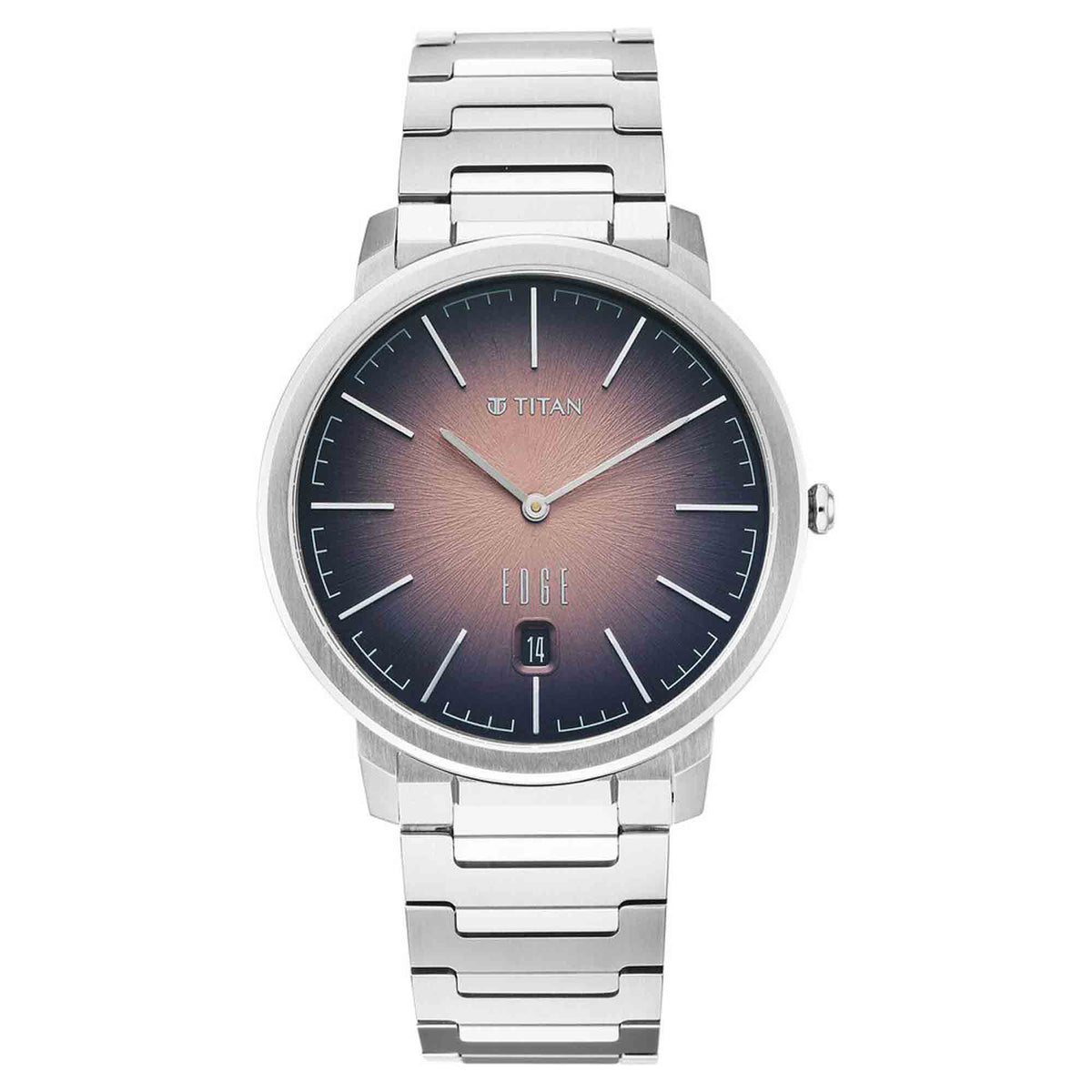 Edge Meister Quartz Analog with Date Brown Dial Black Titanium Strap Watch For Men