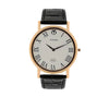 Titan Edge Quartz Analog White Dial Black Leather Strap Watch For Men