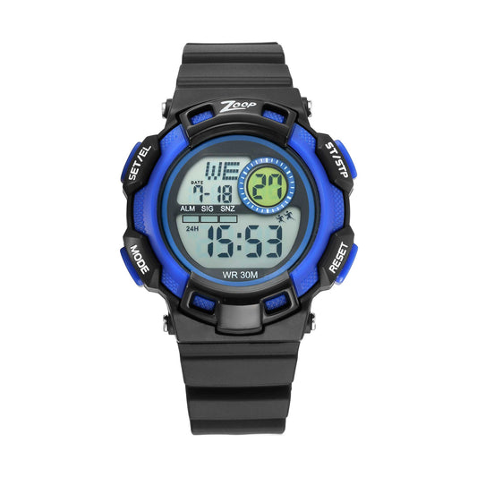 Zoop Digital Watch with Digital Dial & Black Strap for Boys Kids, from House of Titan