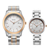 Titan Bandhan White Dial Analog with Date Stainless Steel Strap Watch for Couple