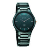 Titan Edge Ceramic Quartz in Atlantic Blue Dial with Diamonds Watch for Men