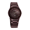 Titan Wine Ceramic Quartz Analog Maroon Dial Ceramic Strap Watch For Men