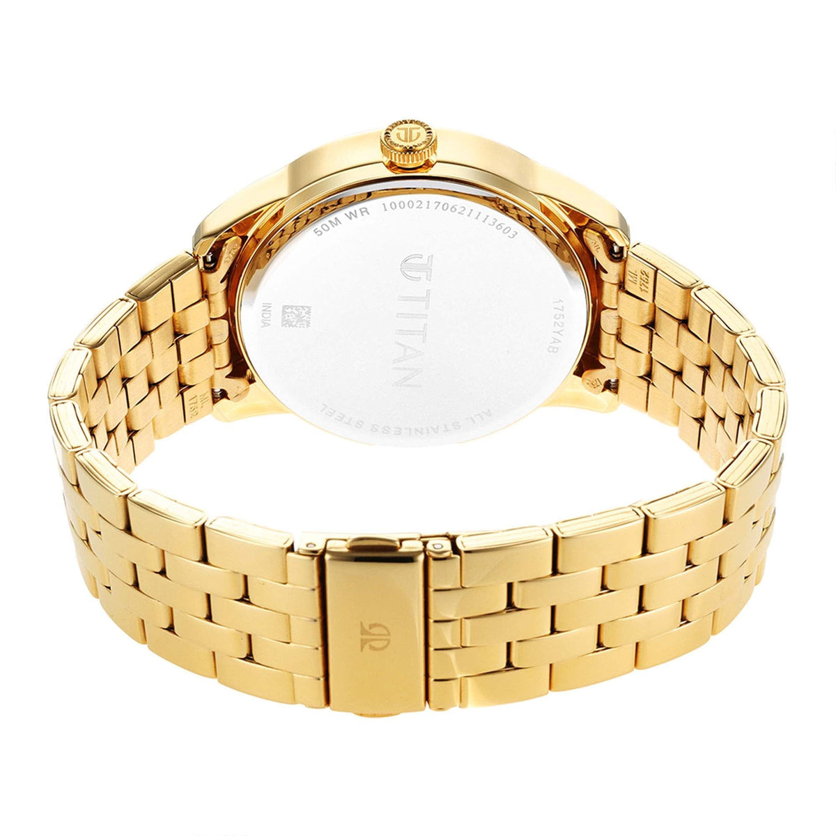 Titan Regalia Opulent Champagne Dial Analog Stainless Steel Strap watch for Men
