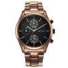 Titan Neo Splash Quartz Multifunction Black Dial Stainless Steel Strap Watch for Men