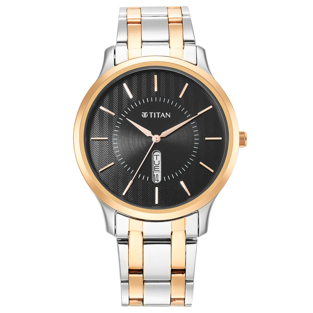 Karishma Black Dial Brass Strap Watch 1825KM02