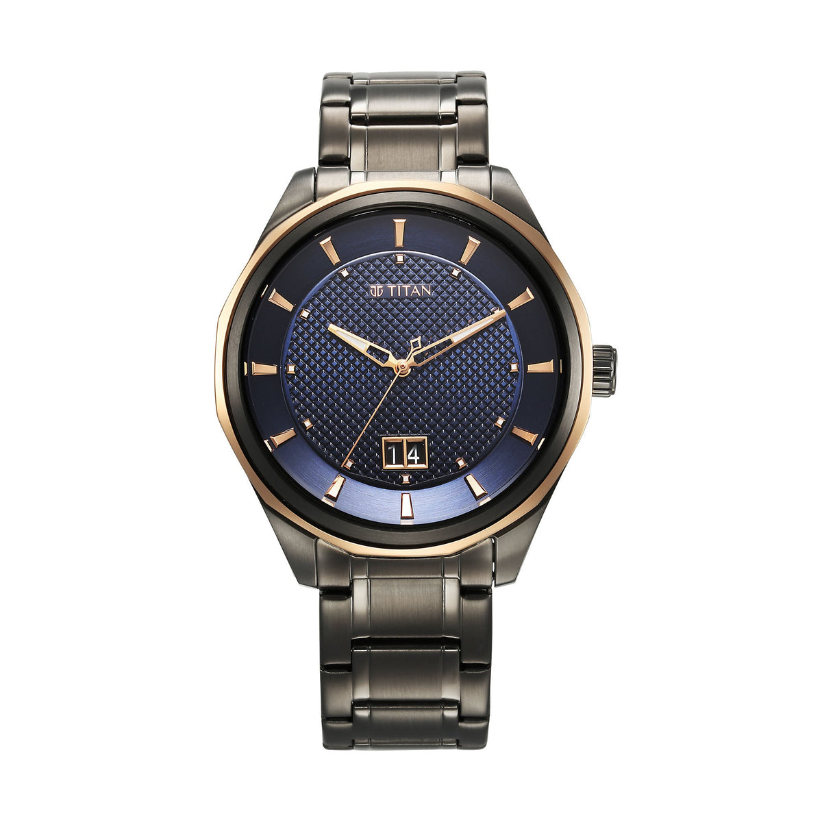 Titan Regalia Opulent Quartz Analog Silver Dial Silver Stainless Steel Strap Watch for Men