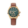 Titan Maritime Green Dial Quartz Multifunction Leather Strap watch for Men