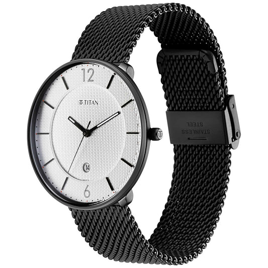 Workwear Watch with White Dial & Stainless Steel Strap (1849NM01)