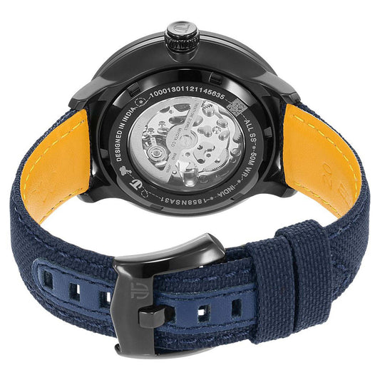 Titan Octane Aerobatics Mechanical Analog Black Dial Nylon Strap Watch for Men