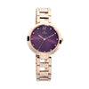 Titan Purple Dial Rose Gold Stainless Steel Strap Analog Watch for Women