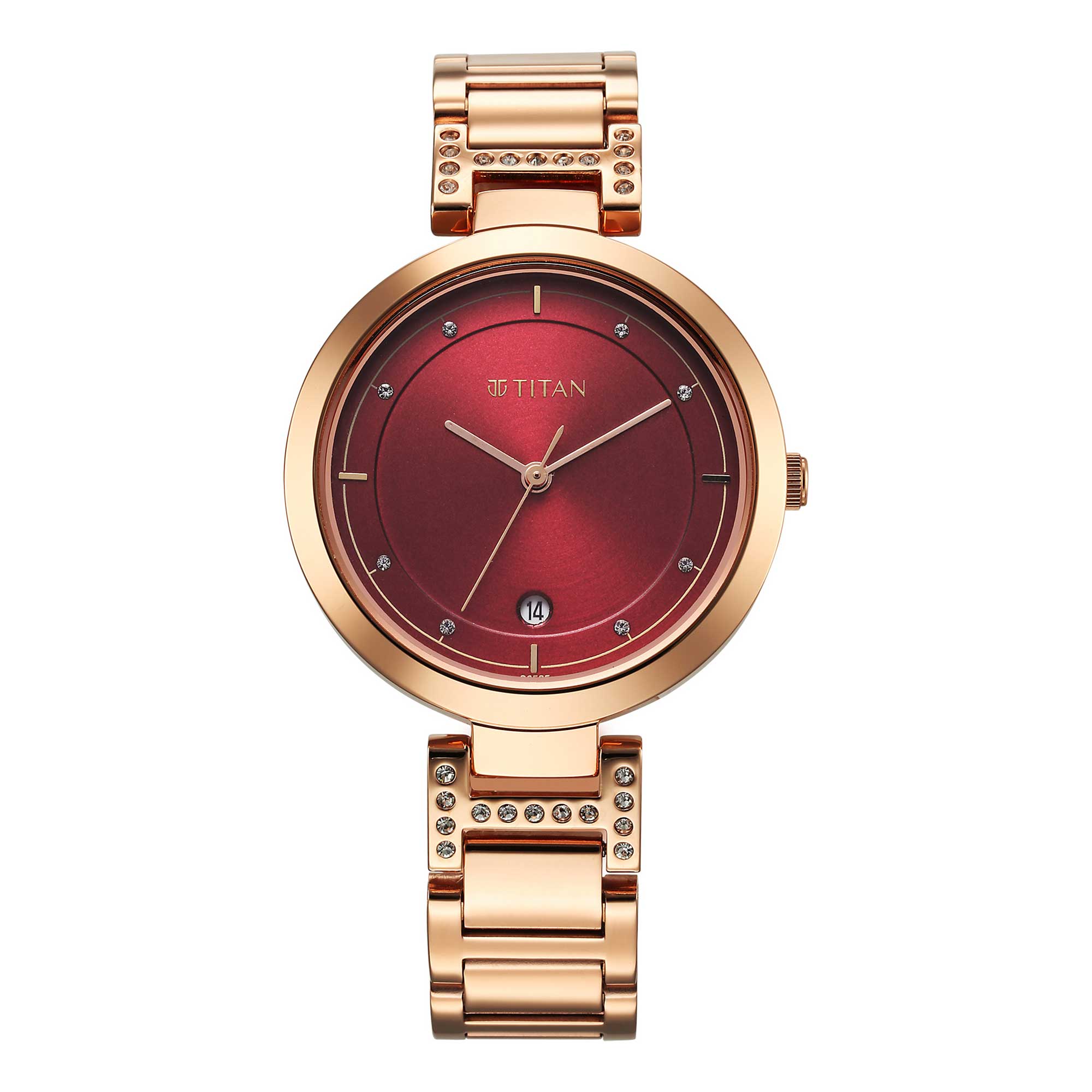 Titan Women Brass Round Shape Watches(2480WM07)