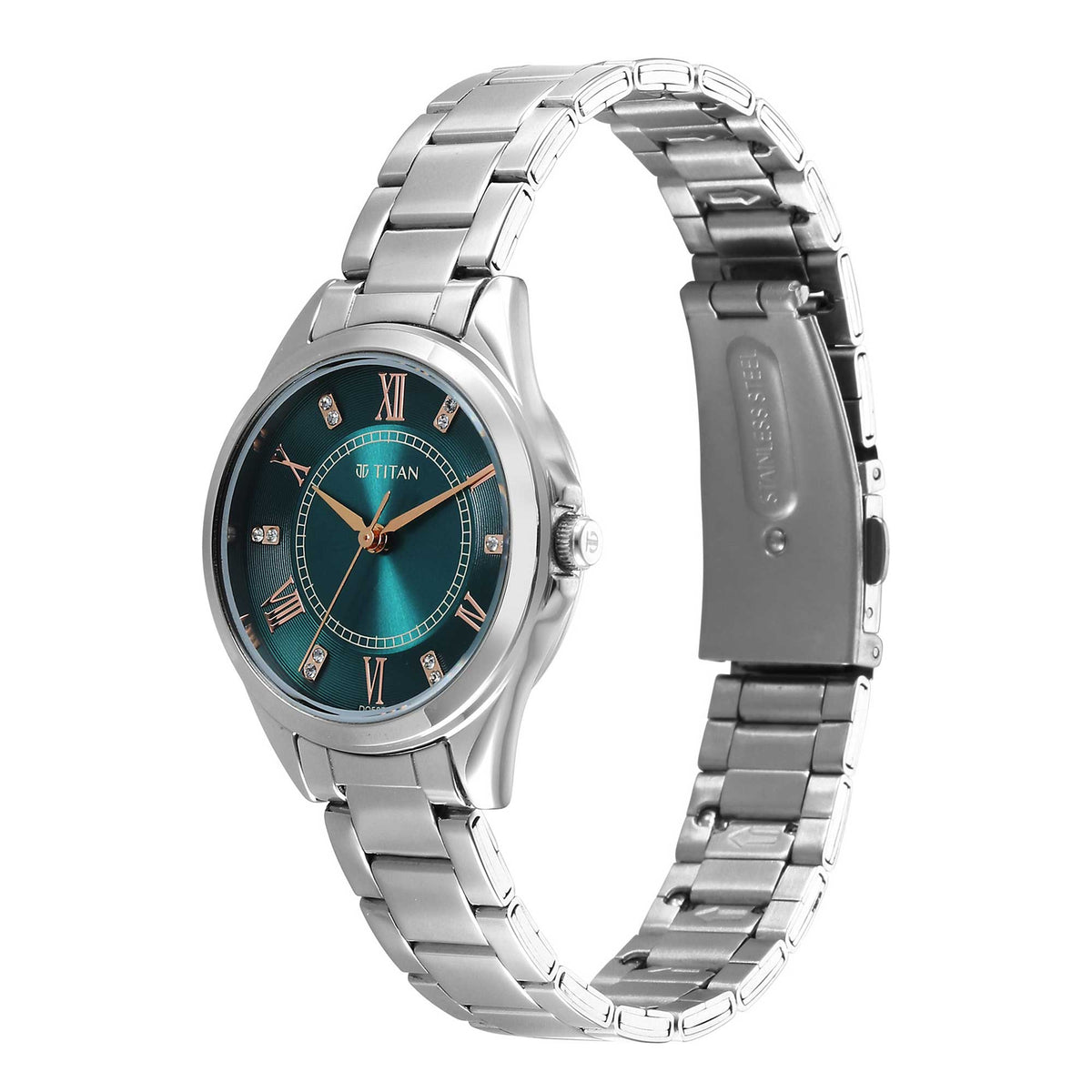 Titan Women Brass Round Shape Watches(2565SM04)