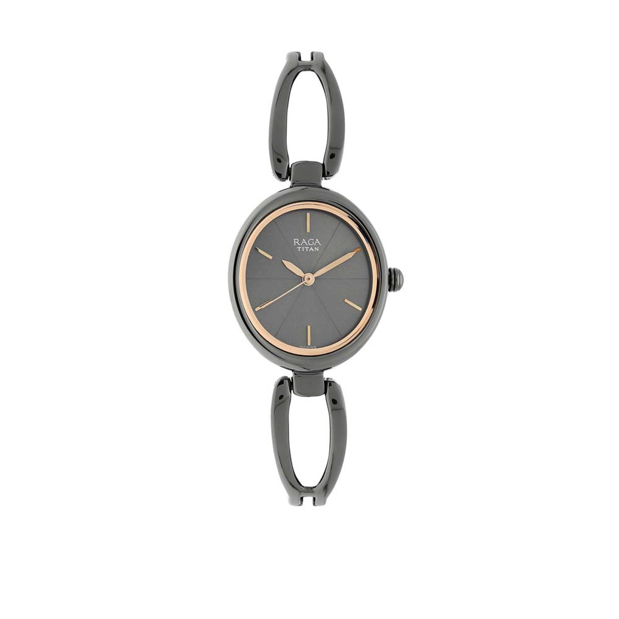 Titan Raga Viva Anthracite Dial Women Watch With Metal Strap 2579QM01