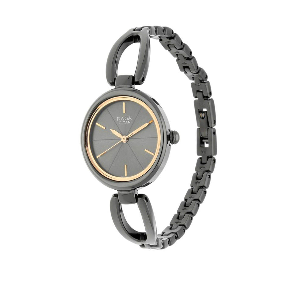 Titan Raga Viva Anthracite Dial Women Watch With Metal Strap 2579QM01