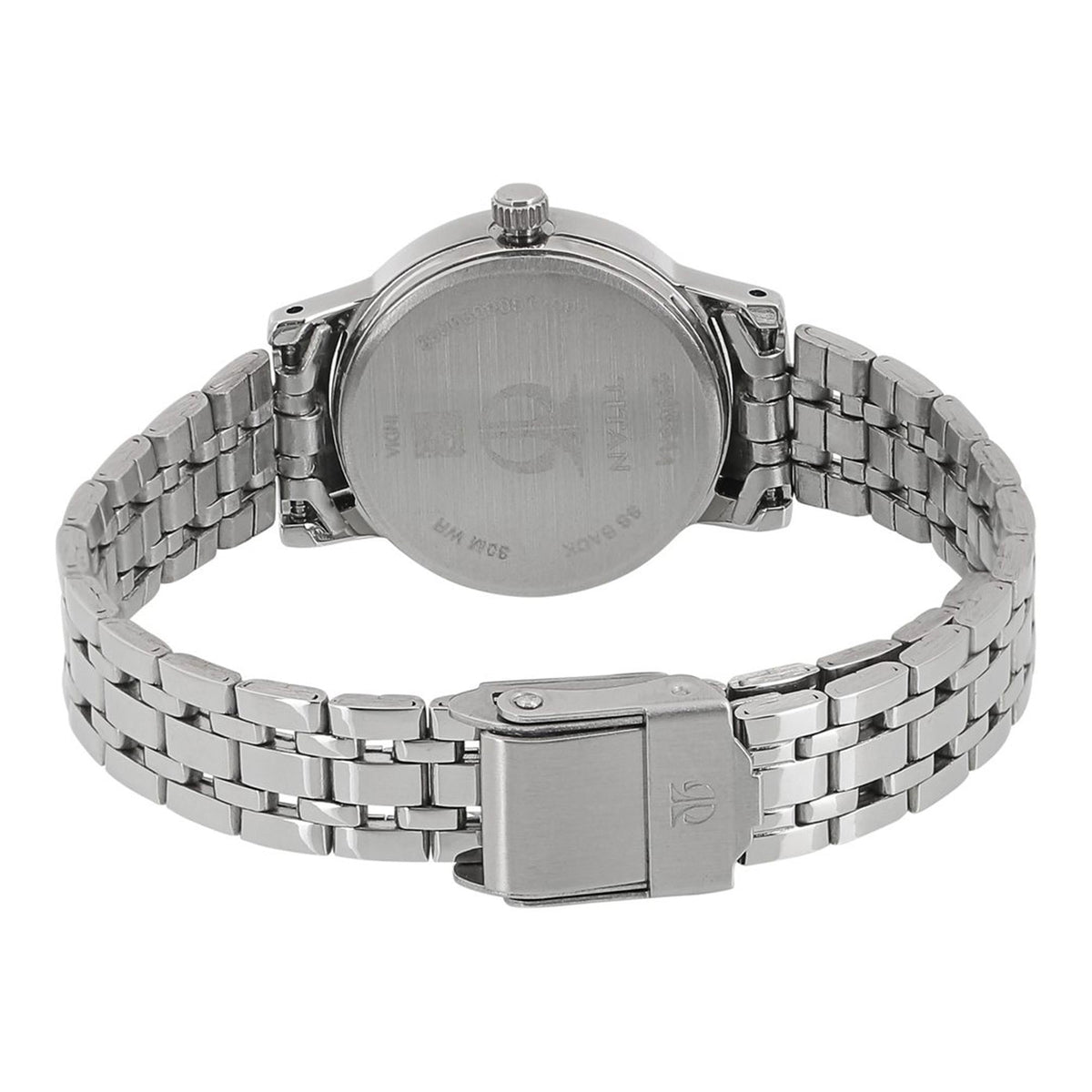 Titan Quartz Analog Silver Dial Stainless Steel Strap Watch for Women 2593SM01
