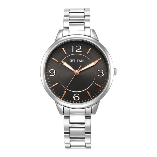 Titan Urban Anthracite Dial Alog Metal Strap watch for Women (2617SM08)
