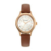 Titan Quartz Analog Silver Dial Tan Leather Strap Watch For Women