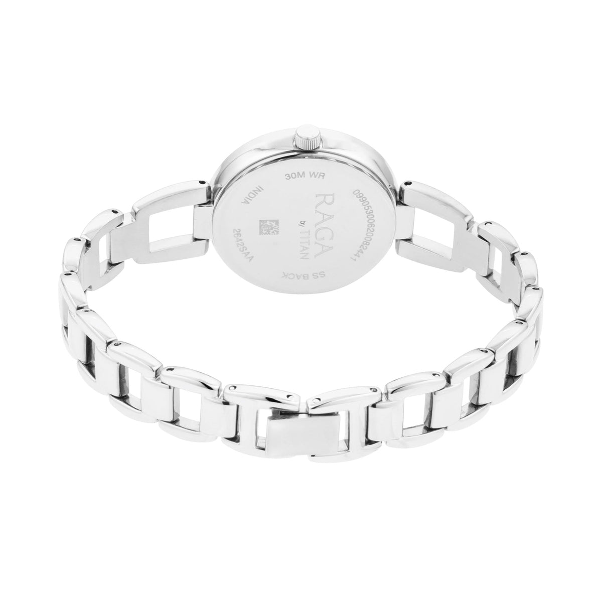 Titan Raga Viva Gun Dial Analog with Date Silver Metal Strap Watch for Women