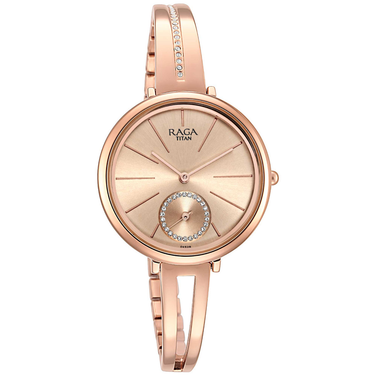 Titan Raga Viva Quartz Analog Rose Gold Dial Rose Gold Metal Strap Watch For Women
