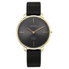 Titan Edge Black Dial Leather Strap Analog Watch for Women