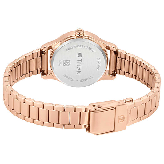 Lagan Silver Dial Metal Strap Watch (2656WM01)