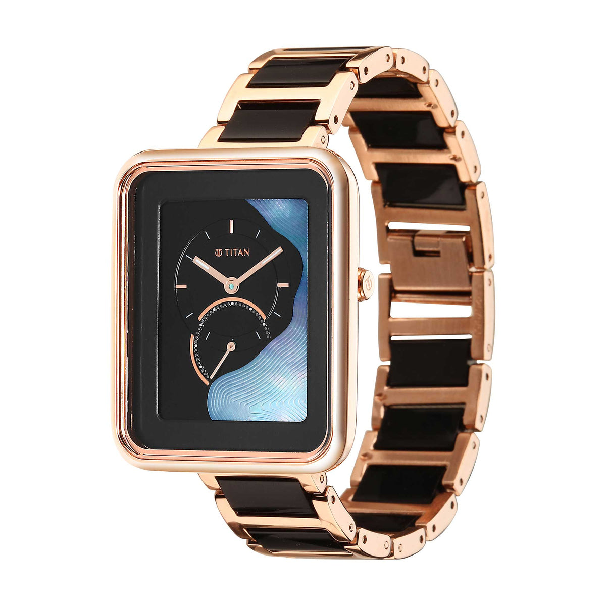 Titan Wander Black Mother of Pearl Dial Watch (2676WD01)