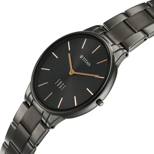 Titan Edge Grey Dial Stainless Steel Strap Analog Watch for Women