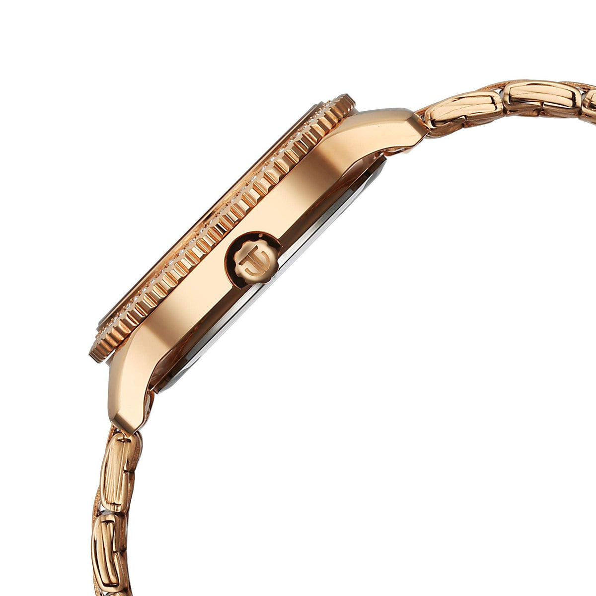 Titan Purple Sports Fashion Stainless Steel Rose Gold Round Shape for Women