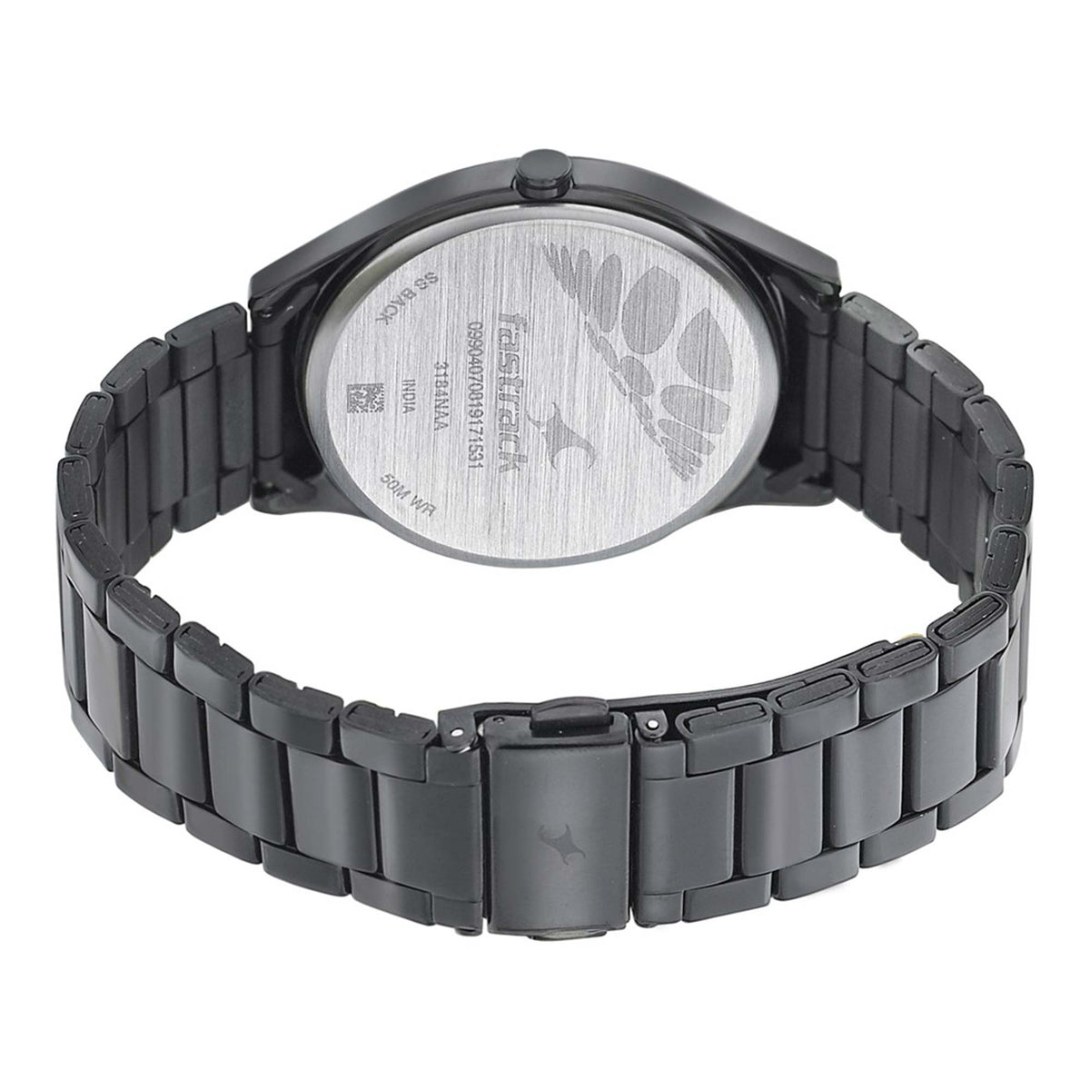Fastrack Space Rover Quartz Analog Brown Dial Stainless Steel Strap Watch for Guys 3184NM01