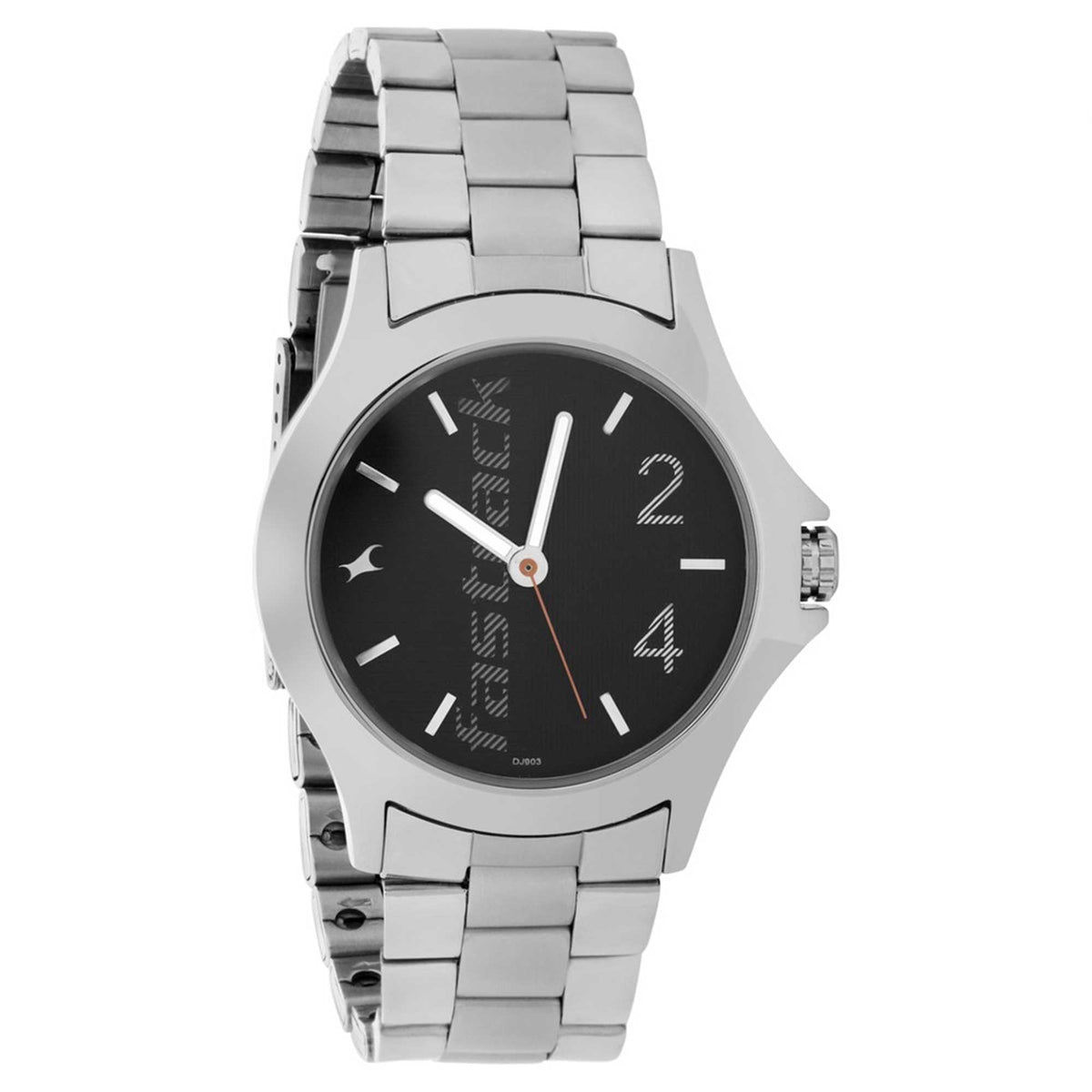 Fastrack Quartz Analog Black Dial Stainless Steel Strap Watch for Guys 3220SM02