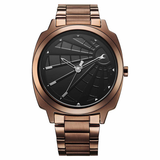 Fastrack Groove Quartz Analog Black Dial Guys Stainless Steel Watch