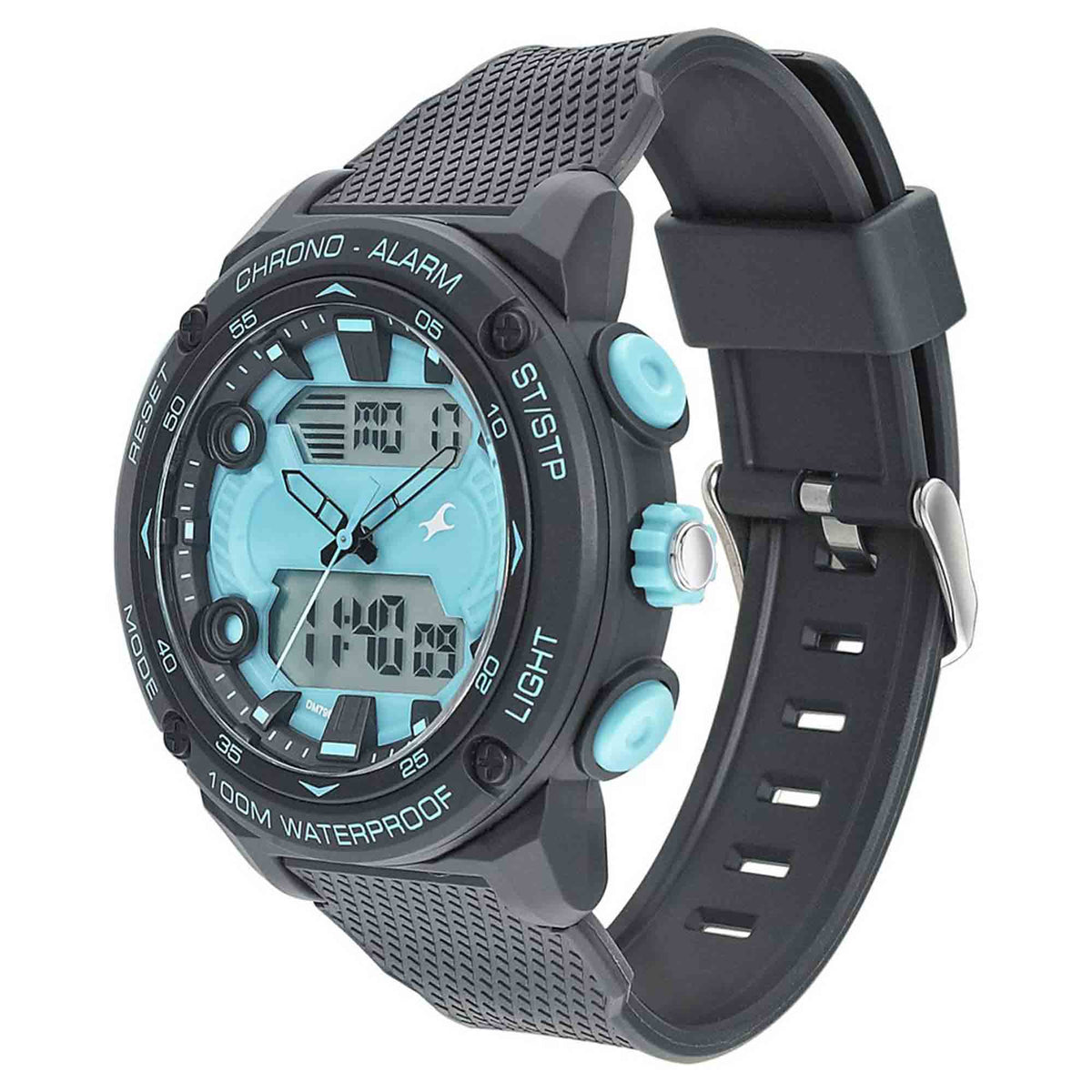 Fastrack Streetwear Blue Dial with Black Colour Strap Watch for Guys