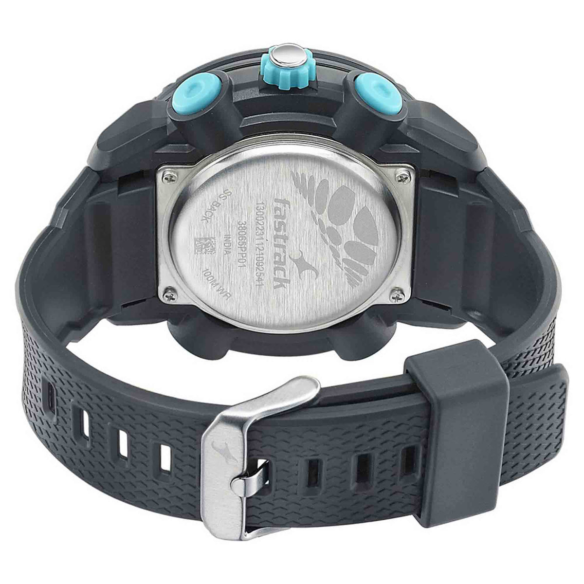 Fastrack Streetwear Blue Dial with Black Colour Strap Watch for Guys