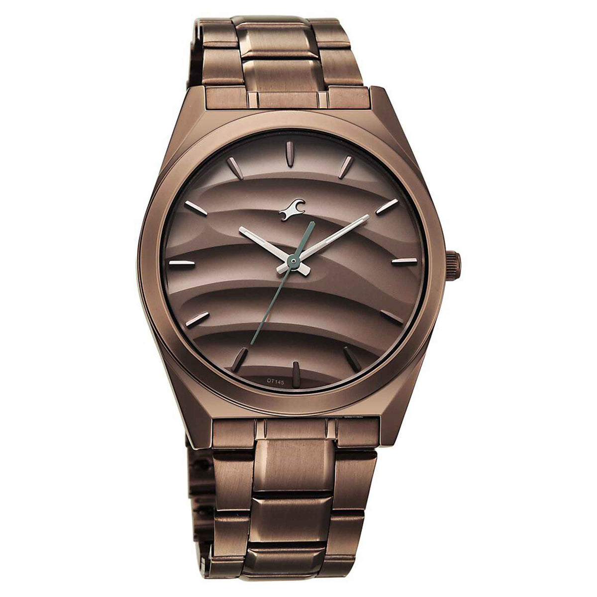 Fastrack Gelato Brown metal strap watch with Chocolate dial for Guys