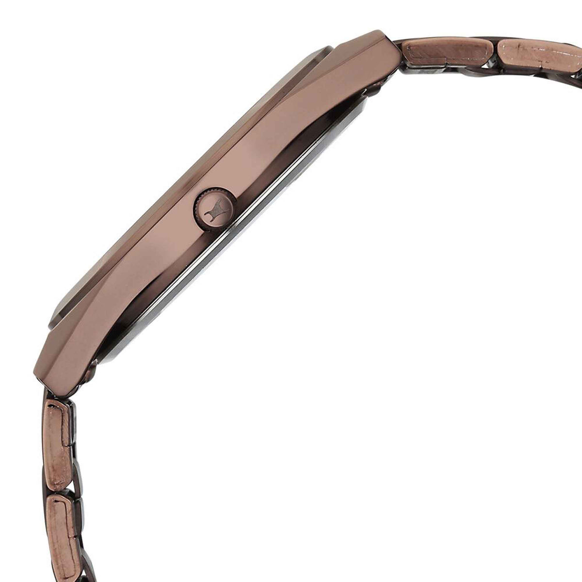 Fastrack Gelato Brown metal strap watch with Chocolate dial for Guys