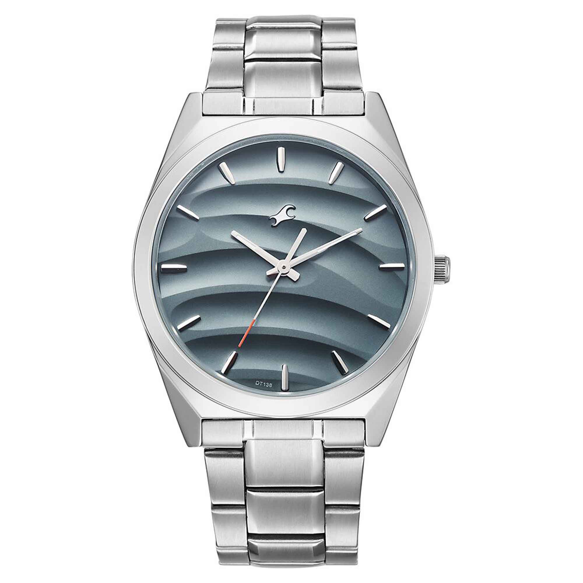 Fastrack Gelato Silver metal strap watch with Mint chip dial for Guys