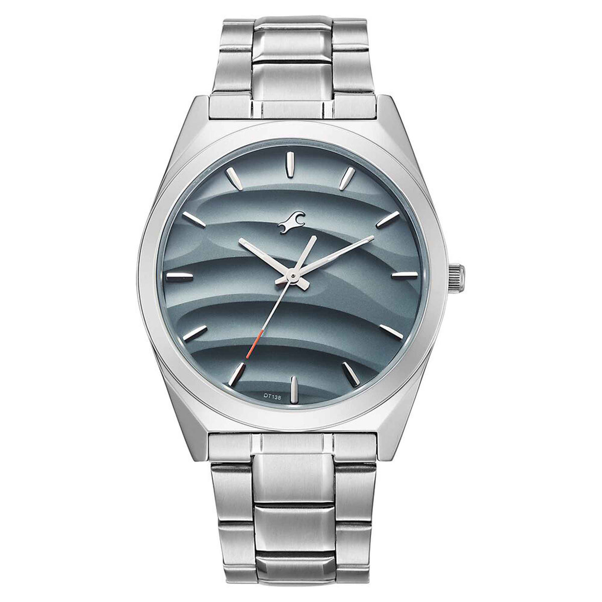 Fastrack Gelato Silver metal strap watch with Mint chip dial for Guys
