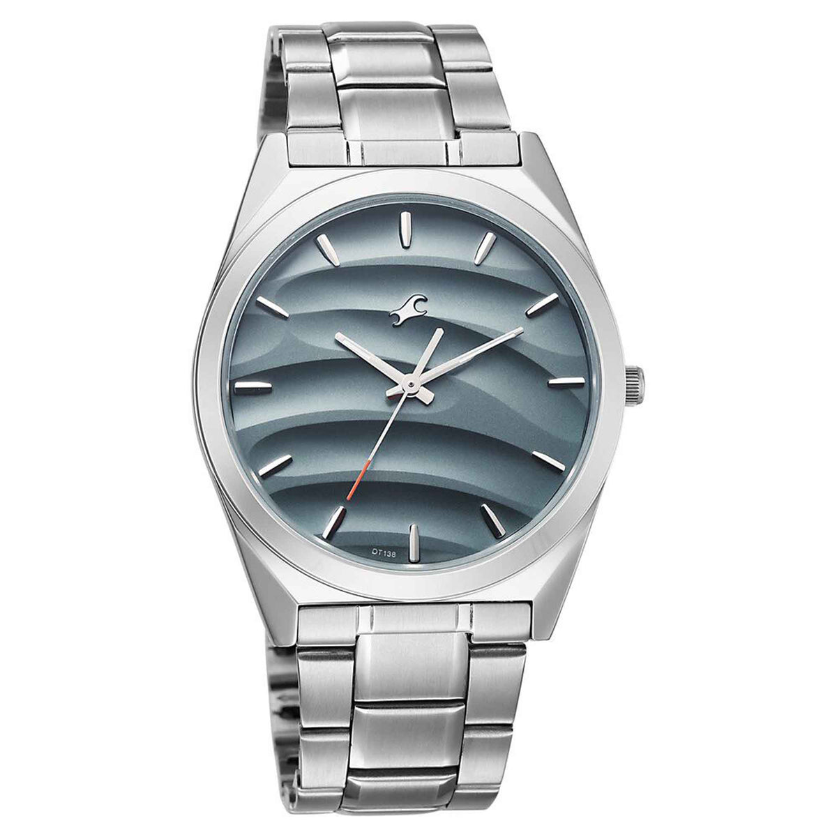 Fastrack Gelato Silver metal strap watch with Mint chip dial for Guys