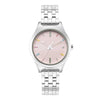 Fastrack Stunners Quartz Analog Pink Dial Metal Strap Watch for Girls