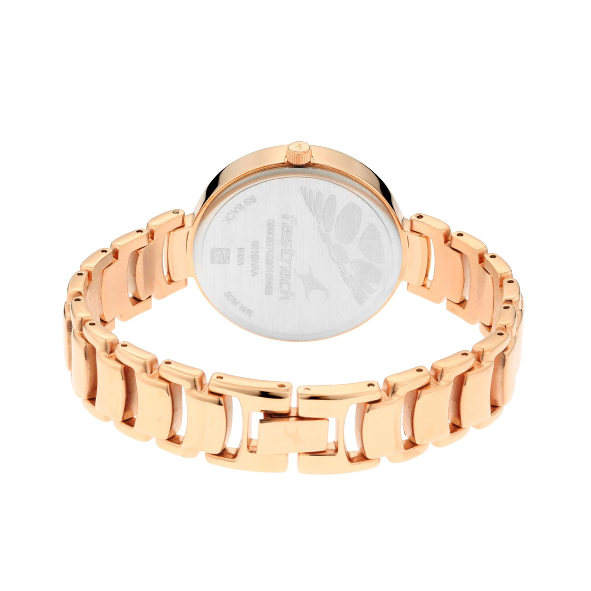 Fastrack Fastrack Ruffles Quartz Analog with Date Pink Dial Stainless Steel Strap Watch for Girls