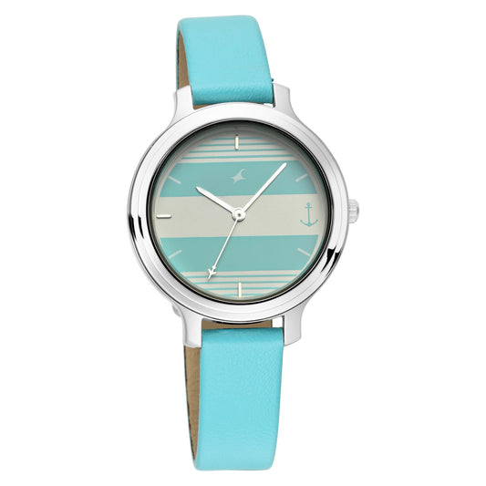 Fastrack Tripster Quartz Analog Bicolour Dial Leather Strap Watch for Girls